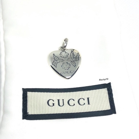 New Gucci Blind For Love Heart Charm + Free Chain - Picture 5 of 9